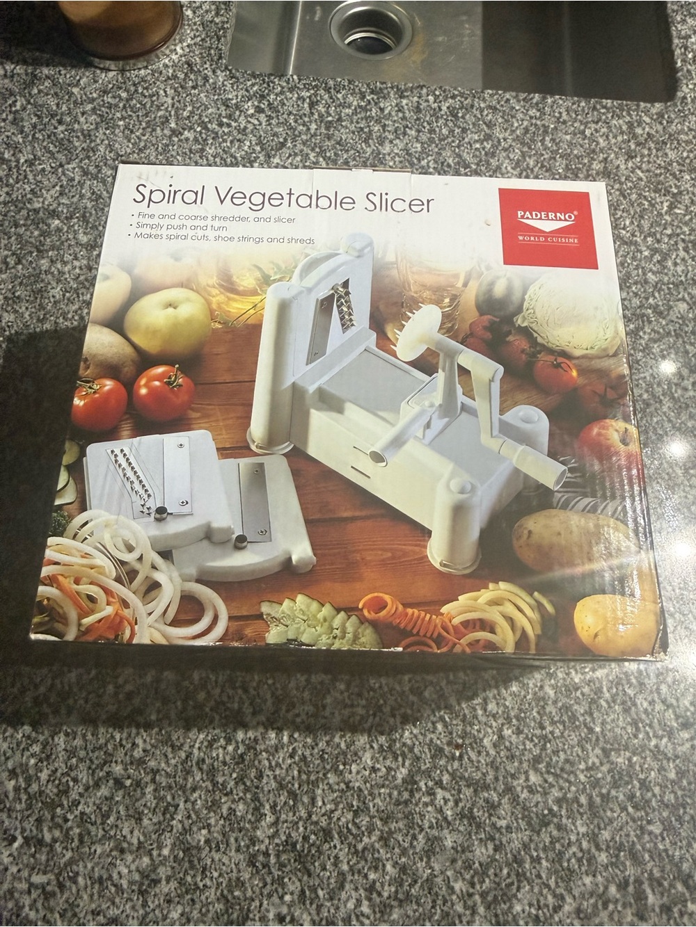 White Spiral Vegetable Slicer - Multi-Blade Kitchen Tool